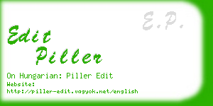 edit piller business card